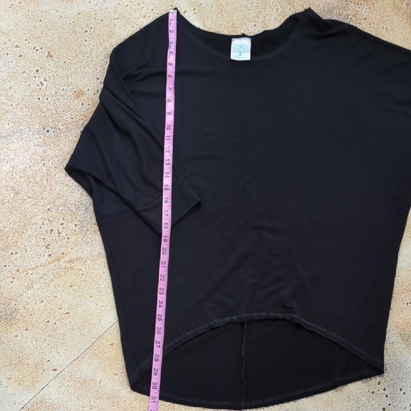 Freeloader | Black Super Soft Relaxed Fit Tunic Dolman 3/4 Sleeve Size M - Picture 2 of 10